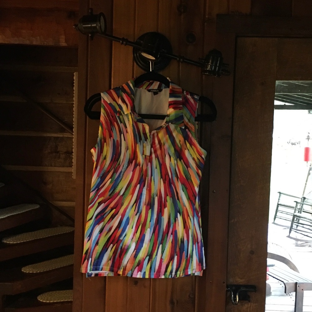Colorful Women's Sleeveless Blouse